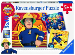 Puzzle 3 x 49 elementów Strażak Sam