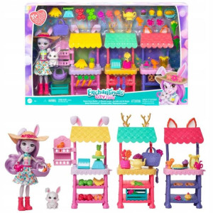 Zestaw Enchantimals Trag Króliczków lalka Becker Bunny + akcesoria