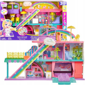 Polly Pocket Tęczowe Centrum Handlowe + laleczka i akcesoria