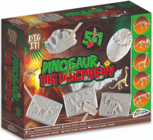 Wykopaliska zestaw archeologa dla dzieci 5w1 dinozaury skamieliny