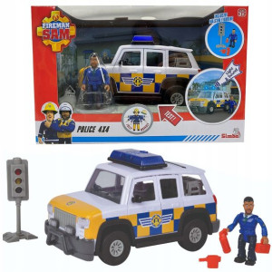 Strażak Sam Jeep Policyjny 4x4 z dźwiękiem + figurka