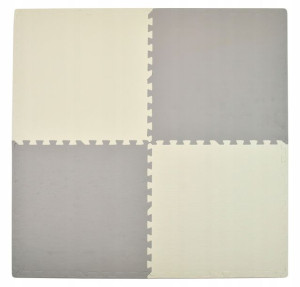 Humbi Puzzle piankowe Mata piankowa 62x62x1 cm 4 szt Kremowo - Szara