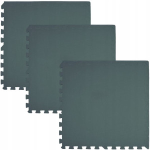 Humbi Mata piankowa Puzzle piankowe 3 szt. ciemnozielony 62 x 62 x 1 cm but