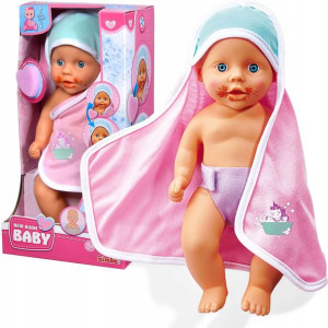 Lalka New Born Baby Brudny bobasek 30 cm + akcesoria