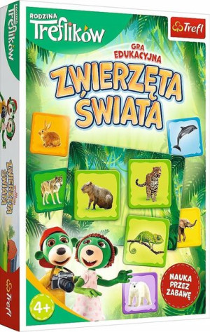 Rodzina Treflików Gra edukacyjna Zwierzęta świata