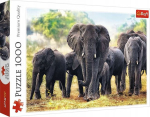 Puzzle 1000 elementów Afrykańskie słonie