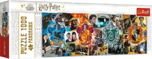 Harry Potter Puzzle 1000 elementów panorama Cztery domy Hogwartu