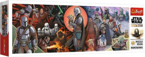 Star Wars Puzzle 1000 elementów panorama Przygody Mandaloriana