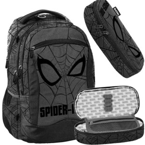Zestaw szkolny plecak wielokomorowy, piórnik BeUniq Spiderman