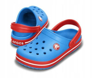 Crocs Crocband Ocean Red Niebieskie-czerwone klapki