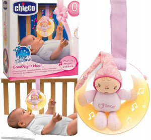 First Dreams Muzyczny Księżyc różowa pozytywka z lampką