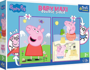 Dwustronne Puzzle 2x10 elementy Baby Maxi Pogodny dzień Peppy 4w1