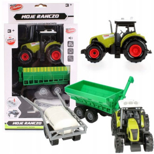 Zestaw Moje Ranczo traktor + naczepy światło/dźwięk