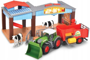 Stacja Farma + traktor, naczepa, 2 figurki światło/dźwięk