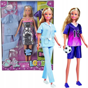 Lalka Steffi Love Looks 3w1 stroje