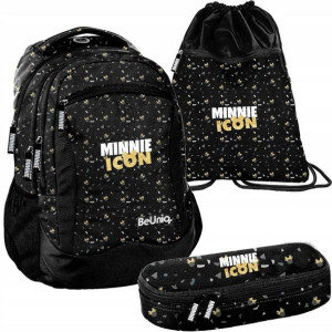 BeUniq Plecak, piórnik i worek na buty Premium Myszka Minnie Icon