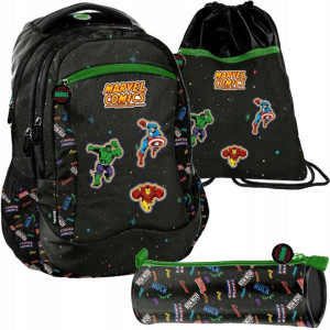 BeUniq Plecak, worek na buty Premium i piórnik Marvel Comics