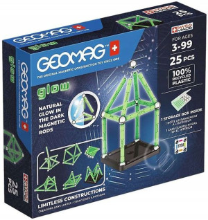 Klocki magnetyczne świecące Glow in the dark 25 elementów