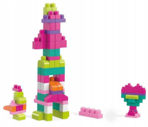 Fisher Price Mega Bloks klocki 60 elementów różowe