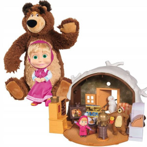 Simba Masza i Niedźwiedź 2w1  lalka maskotka i domek