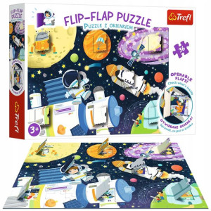 Trefl 14272 Puzzle Flip Flap 36 elem. z okienkiem Kosmos