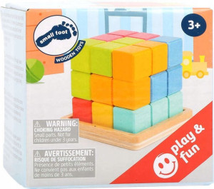 Small Foot Tetris układanka puzzle 3D, gra edukacyjna, logiczna, drewniana