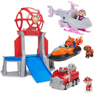 Zestaw Psi Patrol Adventure City Tower baza + 3 pojazdy i figurki