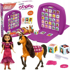 ZESTAW Spirit Gra Top Trumps Match i lalka Lucky z koniem