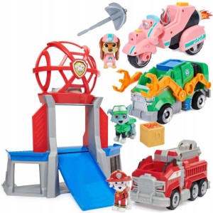 Psi Patrol Zestaw Adventure City Tower Baza + 3 pojazdy i figurki