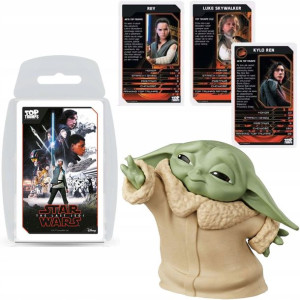 Baby Yoda Mandalorian figurka 6cm i Gra karciana Top Trumps Star Wars Ostat