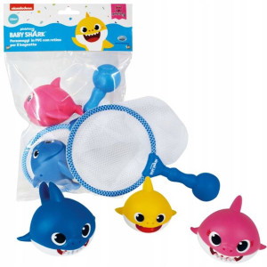 Baby Shark zestaw 3 figurki z siatką do kąpieli