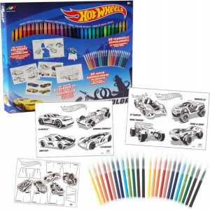 Hot Wheels Multicolor Zestaw kreatywny XL z pisakami i kolorowanką