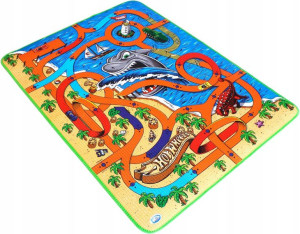 Piankowa mata Hot Wheels Rekin 120 x 90 cm uliczki