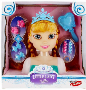 Głowa do czesania i stylizacji włosów Little Lady Nella + akcesoria