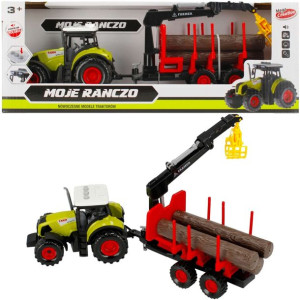 Moje ranczo Traktor z przyczepą 34 cm ze światłem i dźwiękami