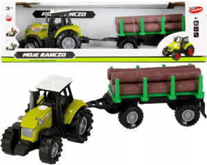 Moje ranczo Traktor z przyczepą 25 cm ze światłem i dźwiękami