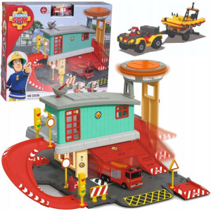 Strażak Sam Remiza strażacka z torem Die-Cast + wóz strażacki Jupiter, Merc