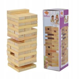 Eichhorn Gra Chwiejąca się wieża Jenga klocki drewniane