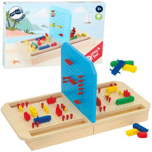 Small Foot 3457 Bitwa morska Drewniana Gra w statki okręty