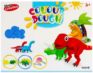 Masa plastyczna Colour Dough Zestaw Dinozaury 4 kolory