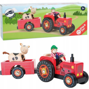 Small Foot Drewniany Traktor z przyczepą