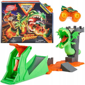 Monster Jam Dueling Dragon Pojedynek ze smokiem wyrzutnia + autko
