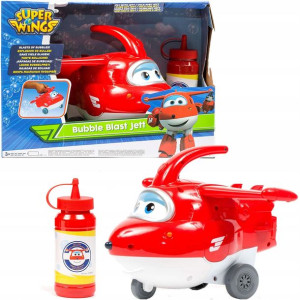 Super Wings samolot Jett Dżetek puszczający bańki mydlane