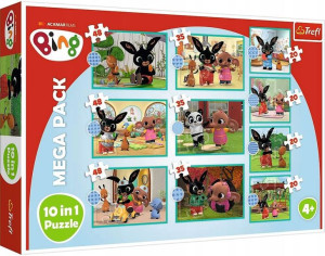 Puzzle Zestaw 10w1 Co robi Króliczek Bing? 329 elementów