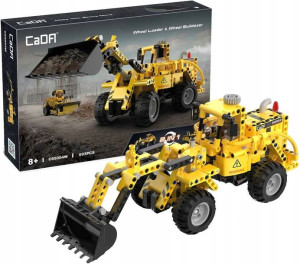 Cada C65004W klocki zestaw pojazdy budowlane 2w1 ładowarka i buldożer 693 e