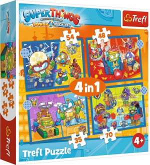 Zestaw Puzzle 4w1 SuperThings Super Akcja