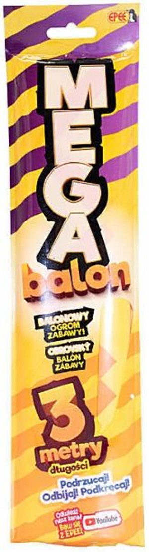 MegaBalon 3 metrowy duży balon pomarańczowe zygzaki