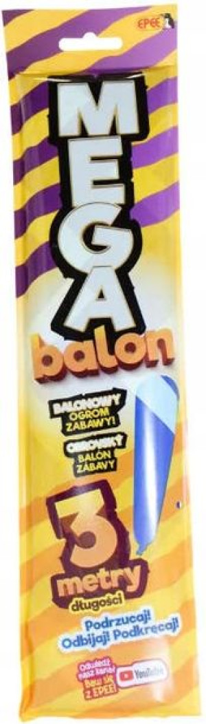 MegaBalon 3 metrowy duży balon niebieskie zygzaki