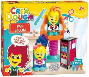 Crea Dough Ciastolina Zestaw zakład fryzjerski fryzjer 3 kolory