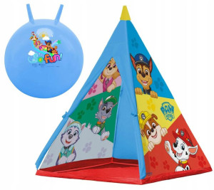 Zestaw namiot dla dzieci Psi Patrol Tipi wigwam i Piłka do skakania Psi Pat